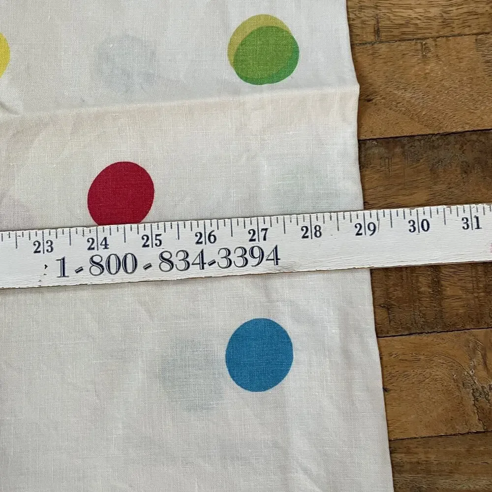 IKEA 100% Linen Rainbow Polka Dot 79x39.5 Duvet Cover and Pillowcase